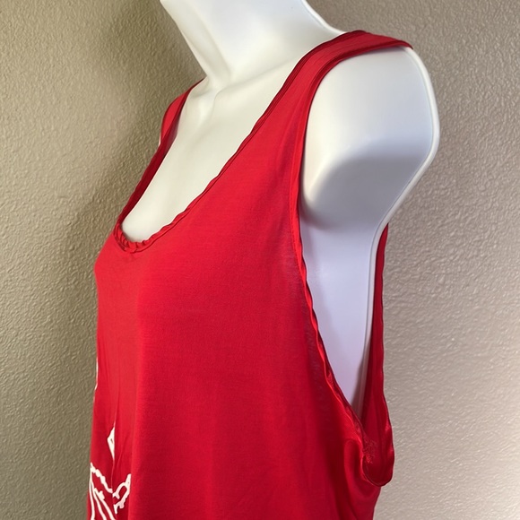 Soho diamond relax fit tank top with silk trim - Picture 4 of 6